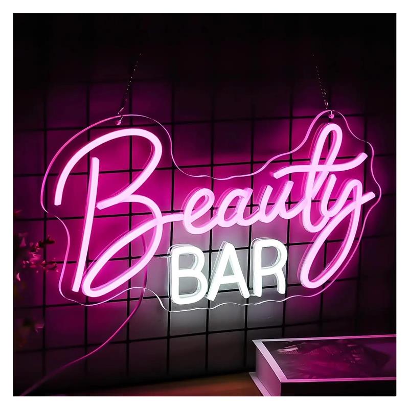 Beauty Makeup Wallpaper - Beauty Bar Neon Sign Dimmable Light