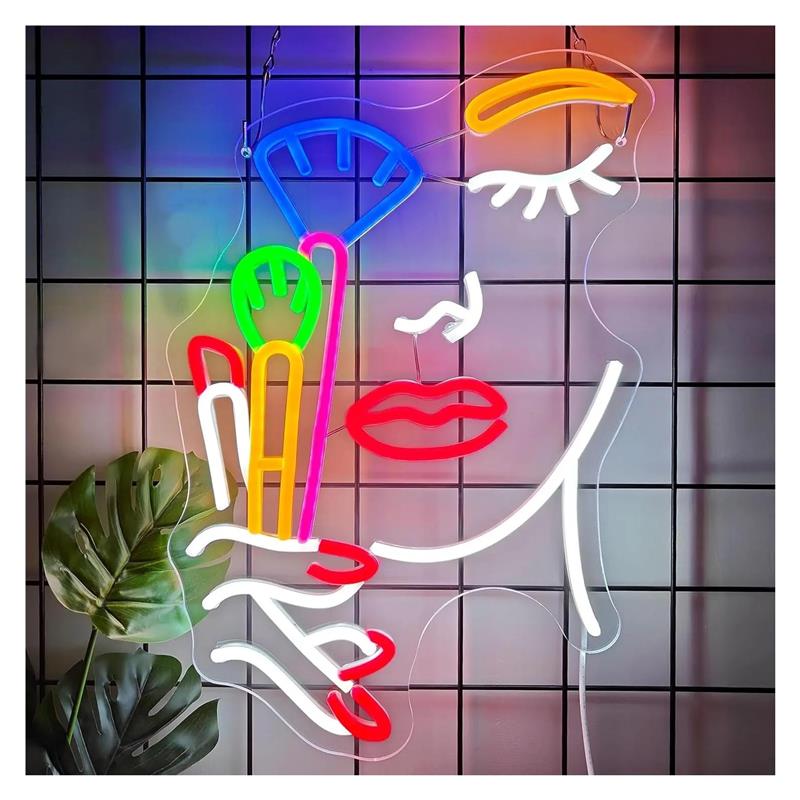 Beauty Makeup Wallpaper - Makeup Artist Neon Sign Beauty Beauty