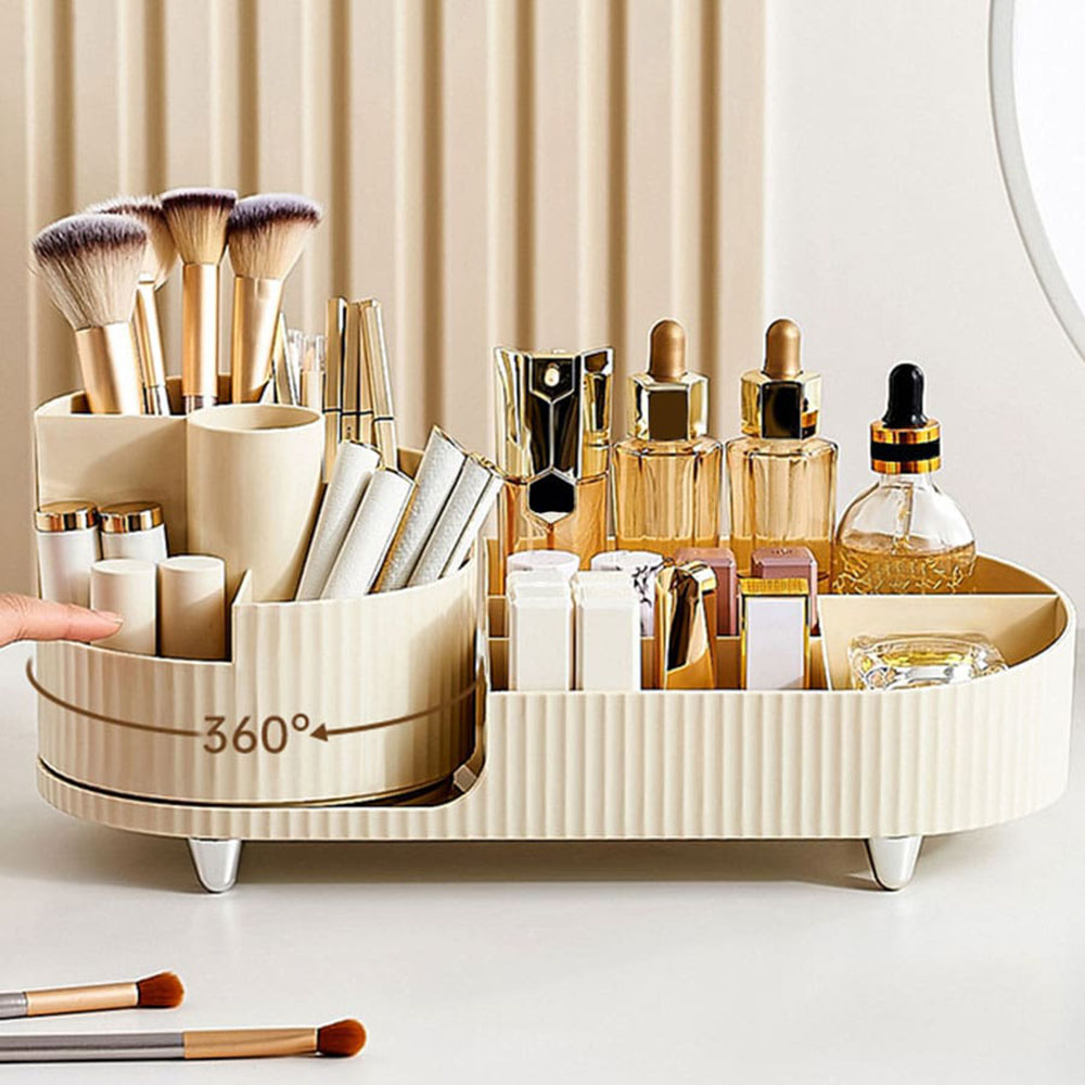 Beauty Kiss Makeup - 360° Rotatable Makeup Storage Organizer Multi-grid