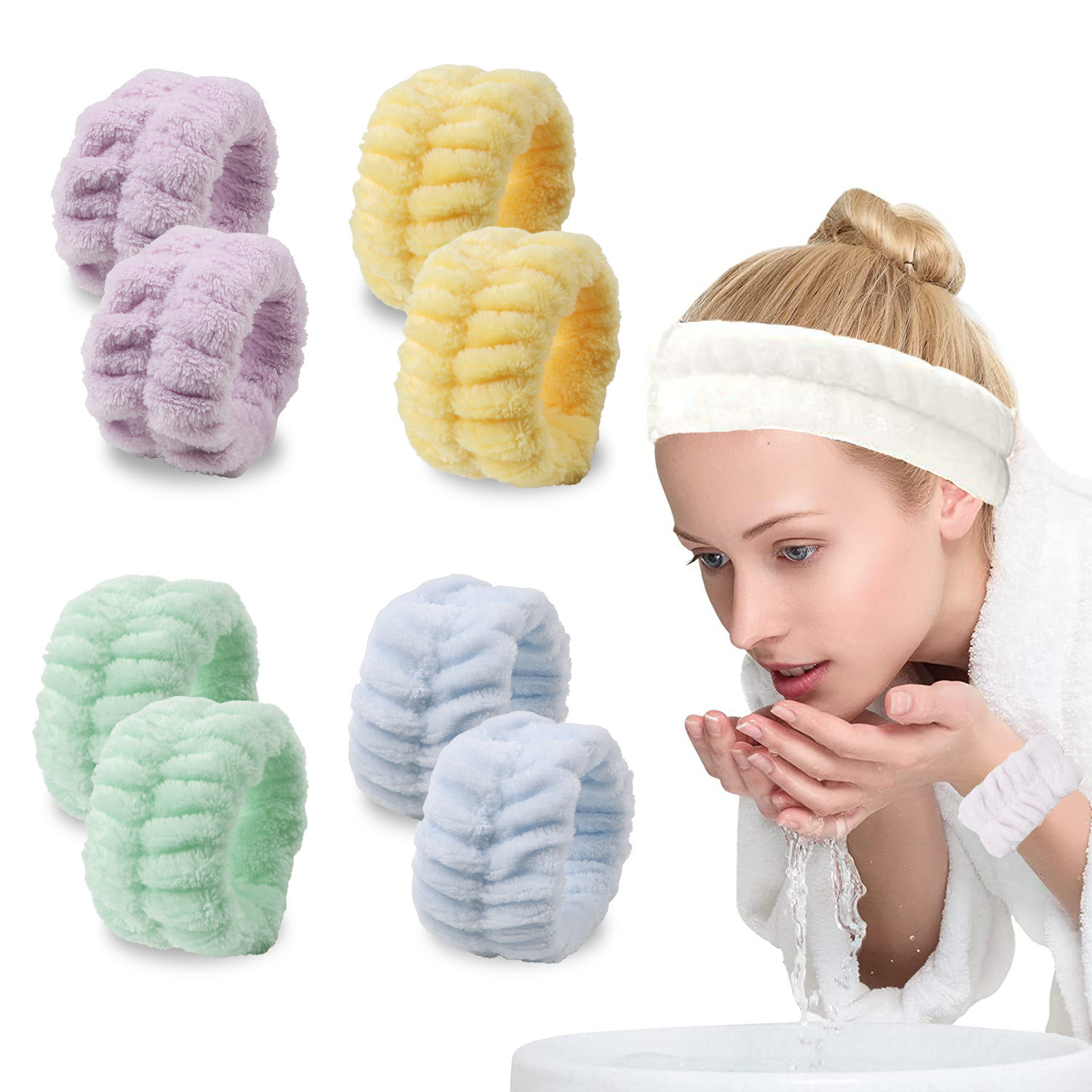 Makeup Beauty Set - Velvet soft elastic headband face washing