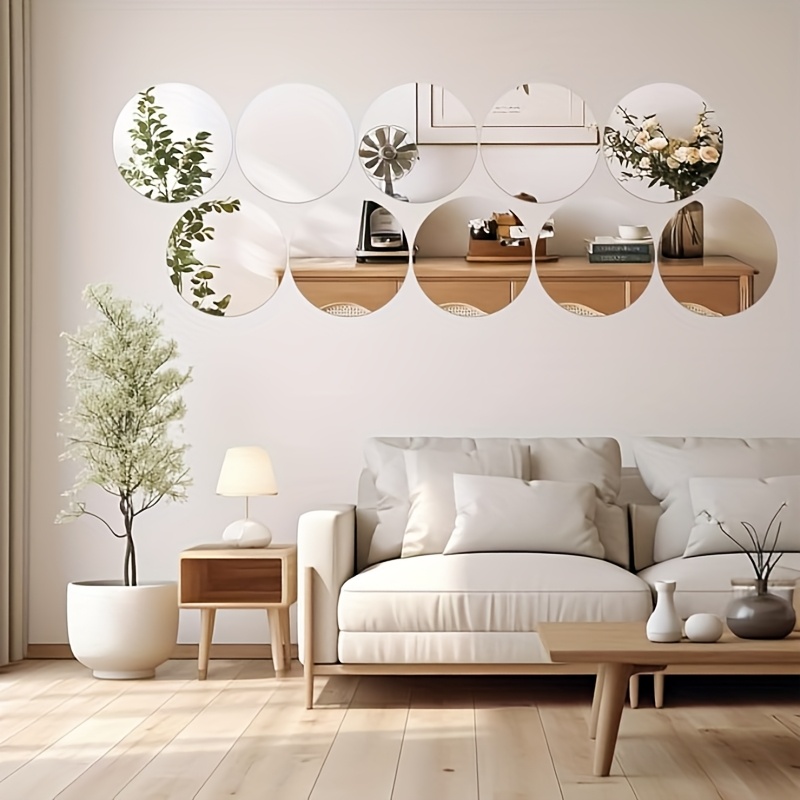 10pcs 30cm Round 2D Acrylic Mi - Beauty Makeup Wallpaper 评论和价格