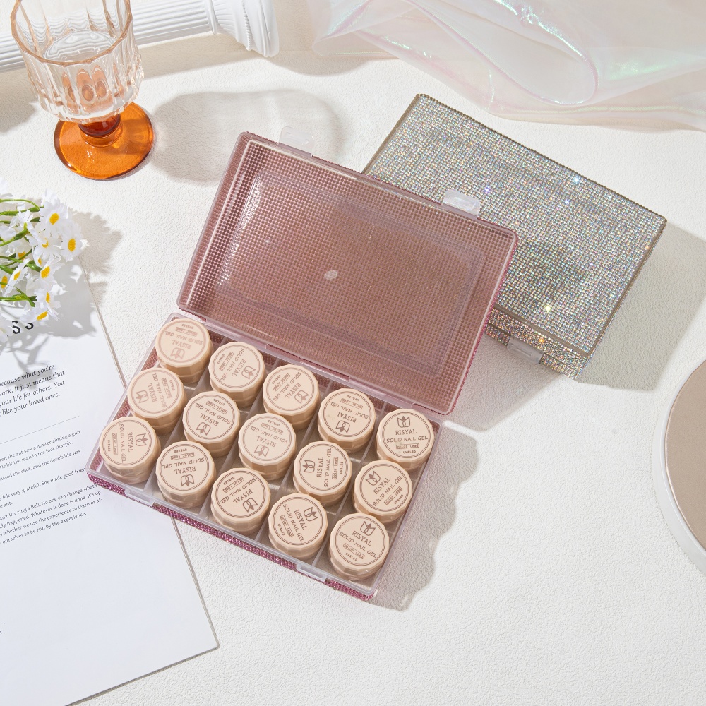 Luxury Shiny Rhinestone Storag - Beauty Makeup Box 评论和价格