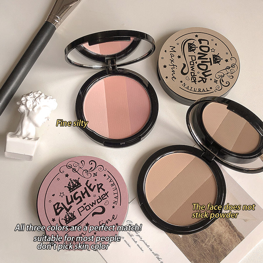 3in1 Three Colors Powder Tray  - Highlighter Bronzer Palette 评论和价格