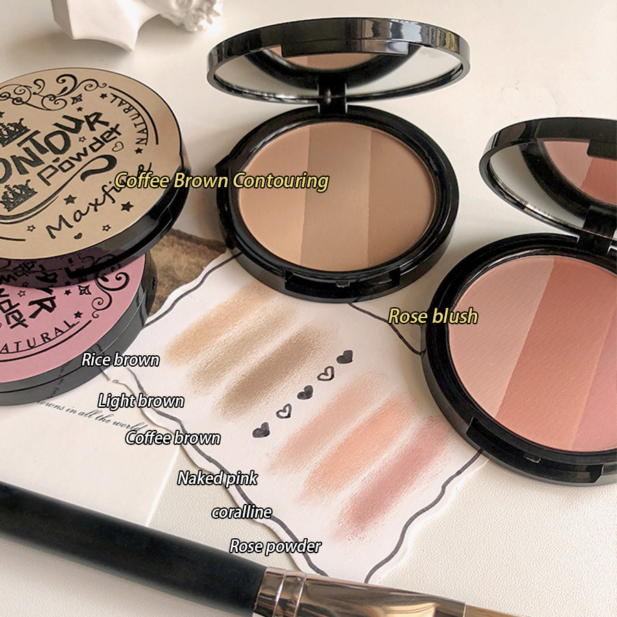 3in1 Three Colors Powder Tray  - Highlighter Bronzer Palette 评论和价格