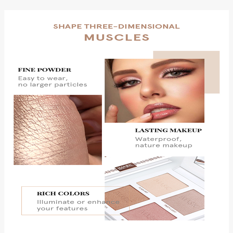 IMAGIC 4-Color Highlighter&Con - Highlighter Bronzer Palette 评论和价格