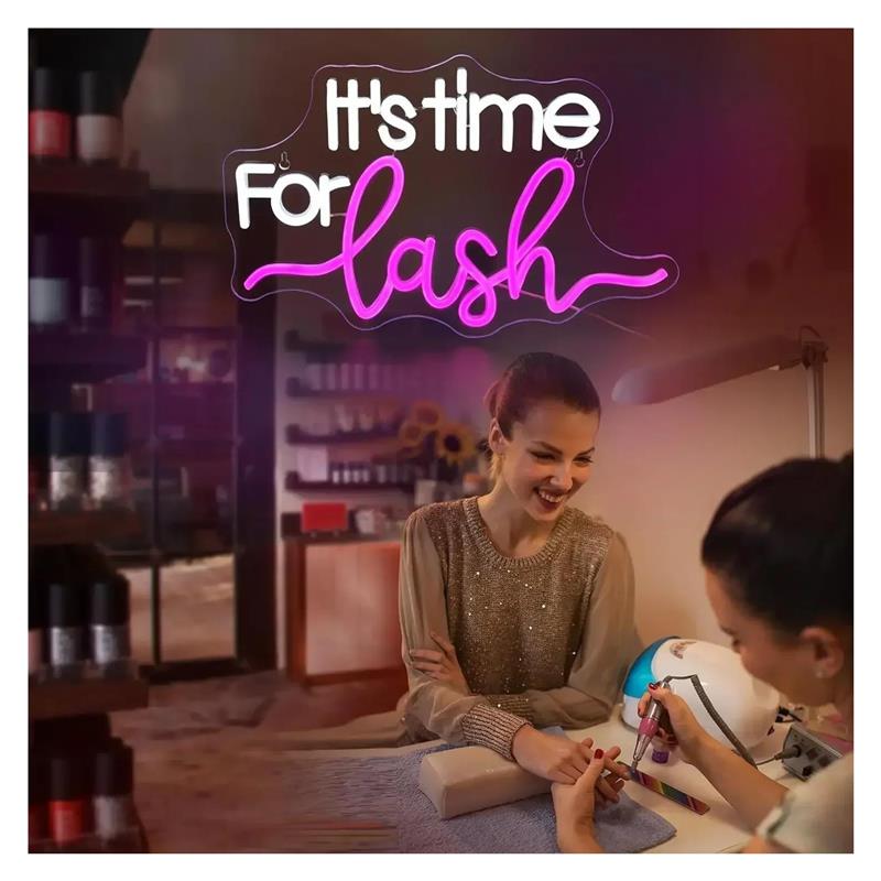 It's Time For Lash Neon Sign F - Beauty Makeup Wallpaper 评论和价格