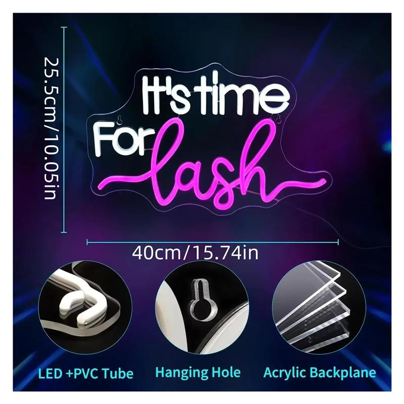 It's Time For Lash Neon Sign F - Beauty Makeup Wallpaper 评论和价格