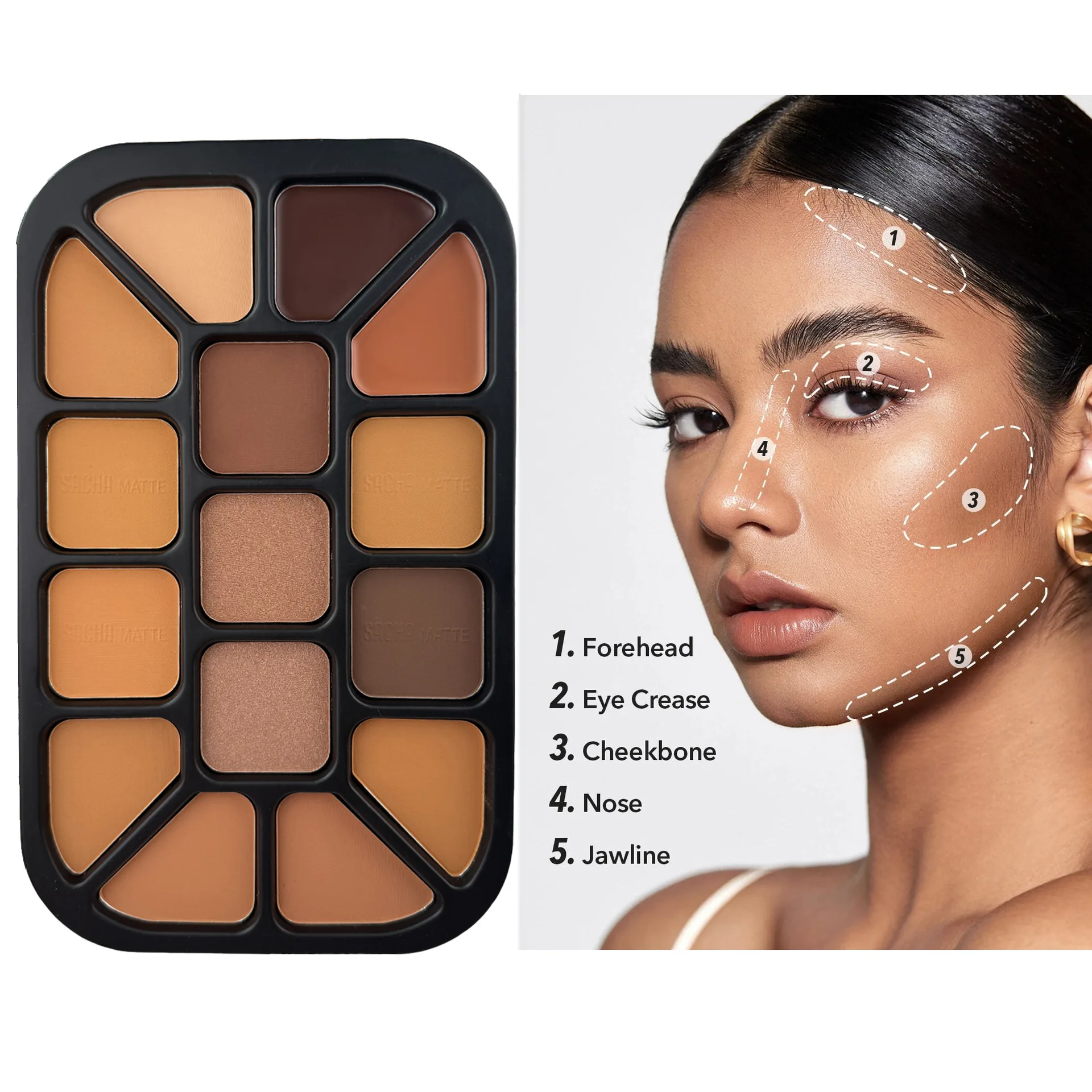 15-Color Face Contour Powder P - Highlighter Bronzer Palette 评论和价格