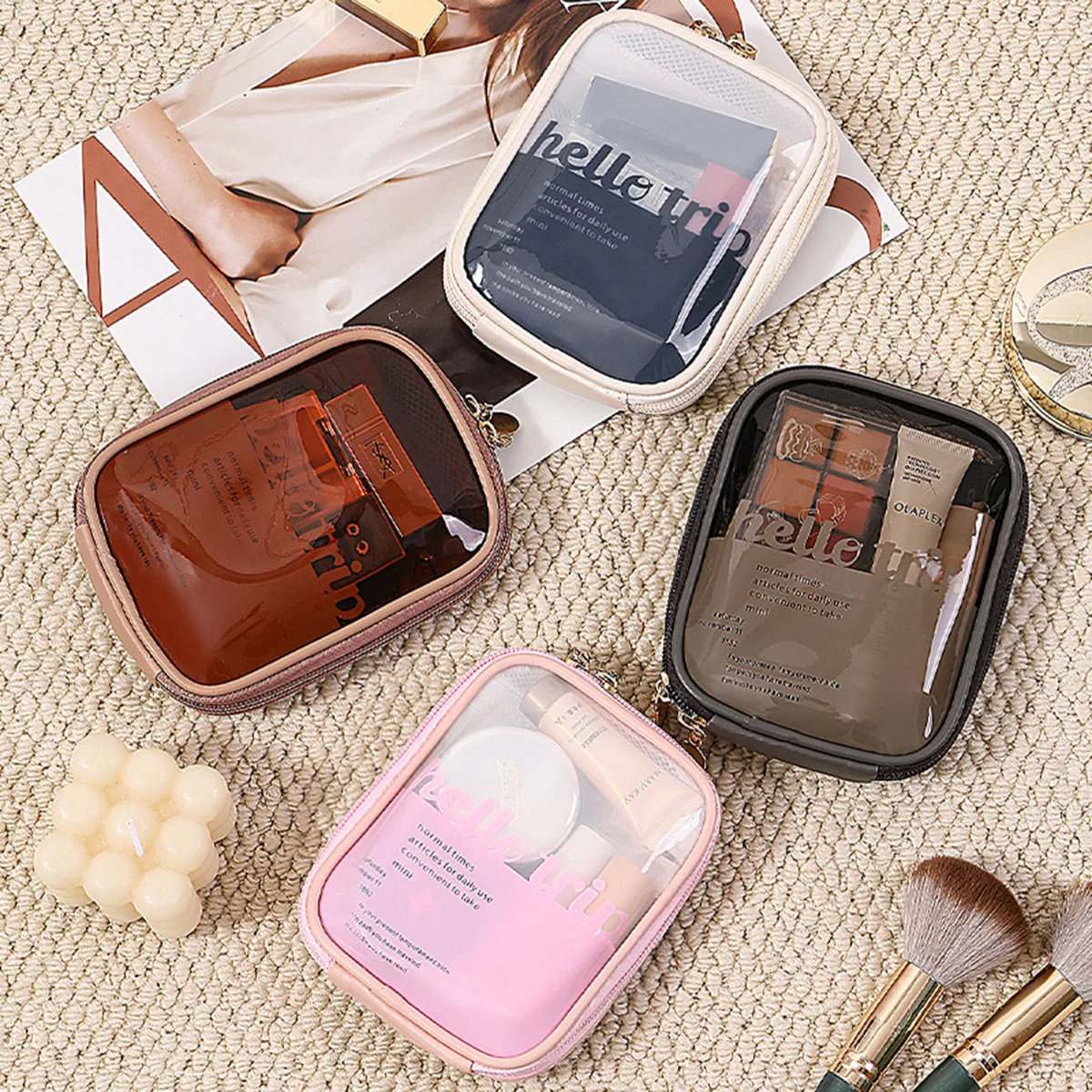 Transparent Portable Cosmetic  - Beauty Kiss Makeup 评论和价格