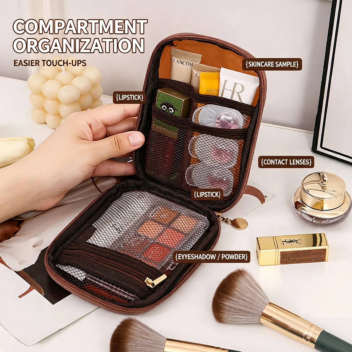 Transparent Portable Cosmetic  - Beauty Kiss Makeup 评论和价格
