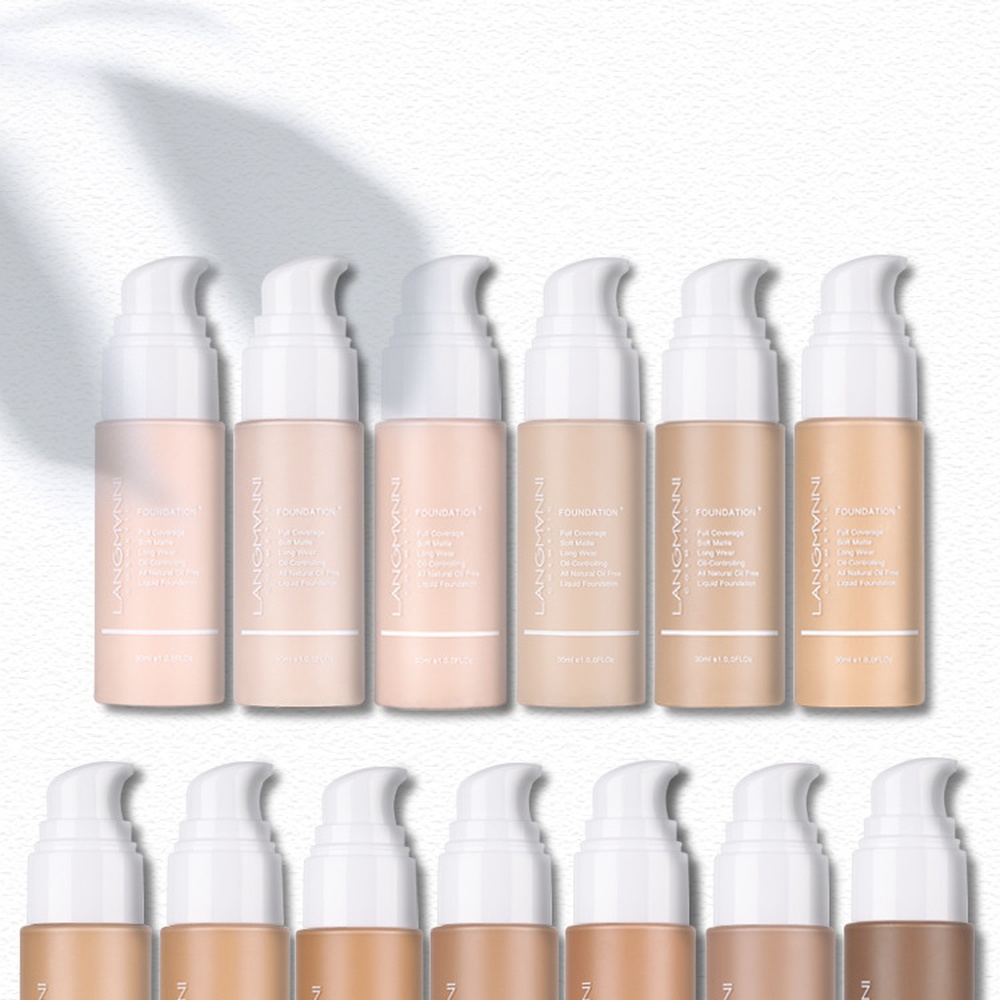Langmanni Matte Foundation Ful - Concealer Full Coverage 评论和价格