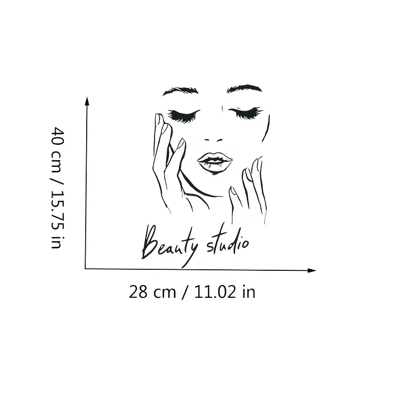 Wall Decal Featuring a Female  - Beauty Makeup Wallpaper 评论和价格