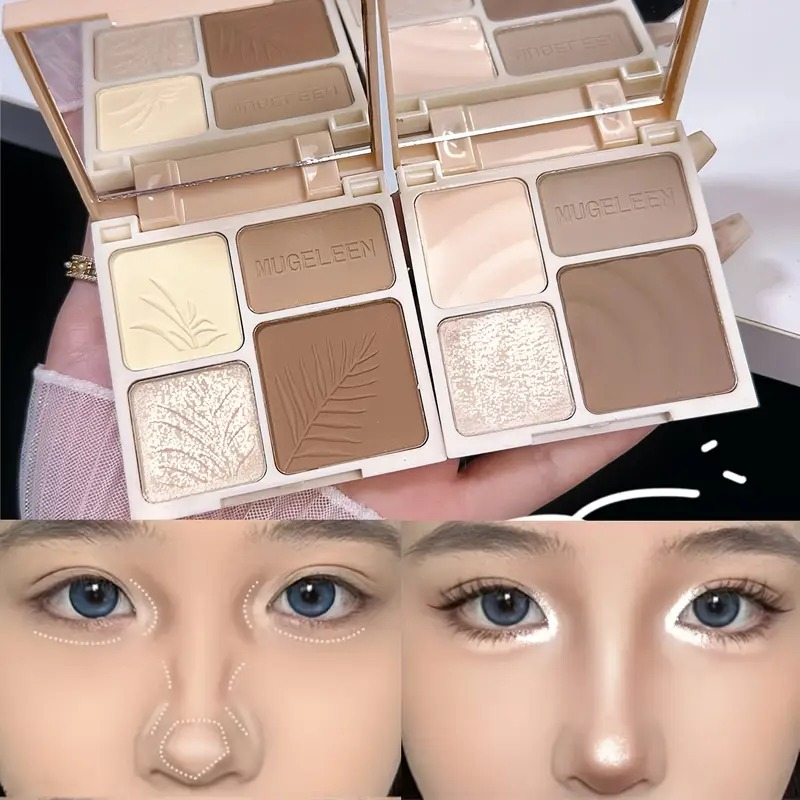 Four Colors Highlighting & Con - Highlighter Bronzer Palette 评论和价格