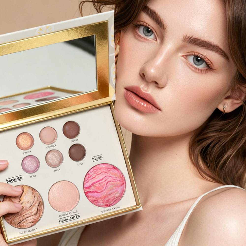 All-in-one Makeup Palette with - Highlighter Bronzer Palette 评论和价格